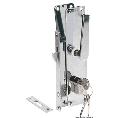 Serrure p.portes coulissantes laiton chromé Yale | EAN 8033137019319 Ref 38.348.70