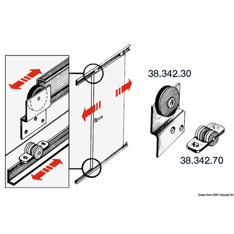 
Rail inférieure inox 12x11x2000 mm 
