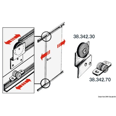 Rail inférieure inox 12x11x2000 mm | EAN 8033137128660 Ref 38.342.60