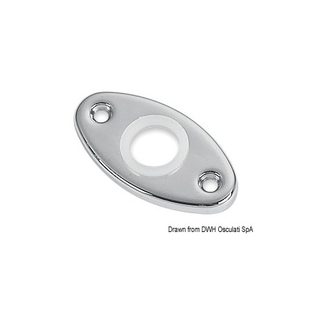 Rosace p. serrure Ø 28x53 mm trou oval | EAN 8033137018329 Ref 38.348.10