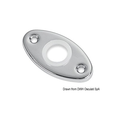Rosace p. serrure Ø 28x53 mm trou oval | EAN 8033137018329 Ref 38.348.10