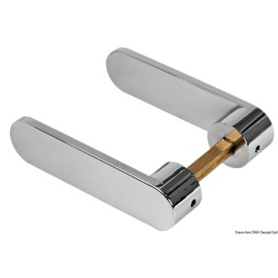 Poignée de porte en inox Nauta R Osculati carré de 8 mm Réf. 38.348.41