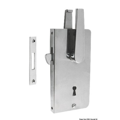 Serrure portes coulissantes laiton chromé + clé | EAN 8033137038464 Ref 38.348.71