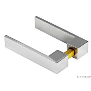 Poignée de porte en inox poli Nauta S avec carré de 8 mm / Réf. 38.348.40 EAN 8033137053313