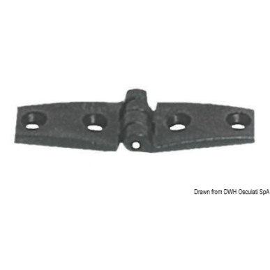 Charnière nylon reinforcé noir 82x26 mm | EAN 8033137005794 Ref 38.823.60