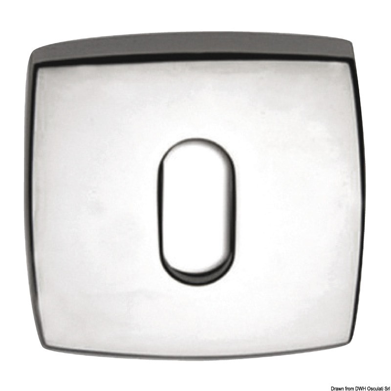 
Rosaces p. serrure oval fournie en paires 45x45 mm 
