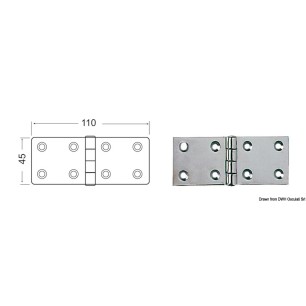 Charnière 45x110 mm | EAN 8033137005787 Ref 38.822.05