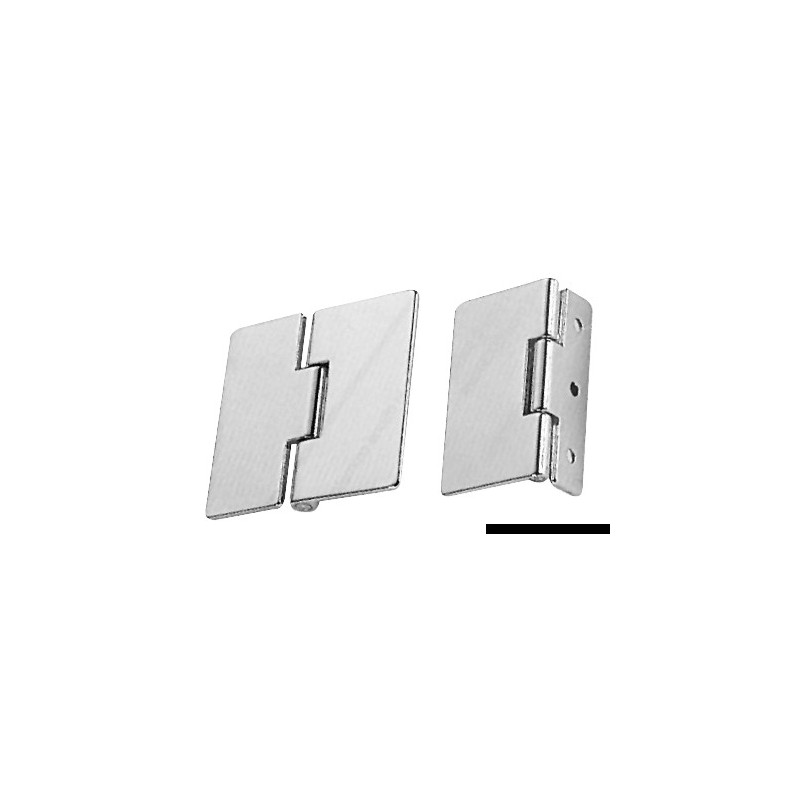 
Charnière laiton chromé fixation goujons 65x55 mm 
