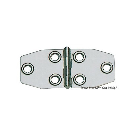Charnière AISI316 poli 102x46 mm | EAN 8033137129698 Ref 38.829.04