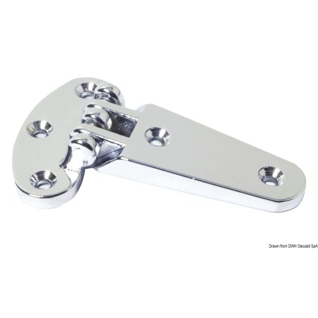 Charnière écoutille laiton chromé 96x59 mm | EAN 8033137129650 Ref 38.825.02