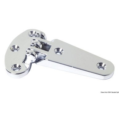 Charnière écoutille laiton chromé 96x59 mm | EAN 8033137129650 Ref 38.825.02