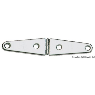 Charnière moulé inox poli miror 145x32 mm | EAN 8033137129599 Ref 38.823.12