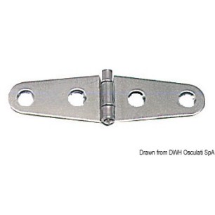 Charnière inox poli miroir 101x27 mm | EAN 8033137005466 Ref 38.467.90