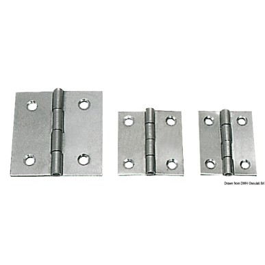 Charnière inox poli 40x40 mm | EAN 8033137129520 Ref 38.600.40