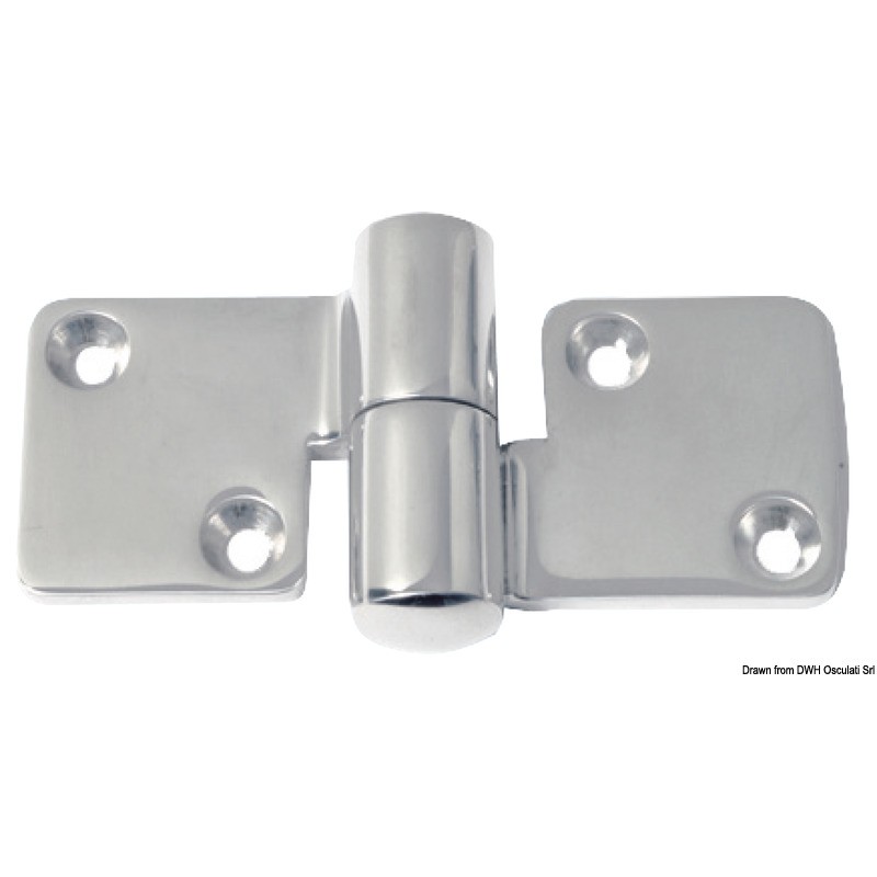 
Charnière AISI316 poli miroir 100x50 mm gauche 
