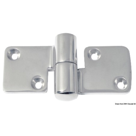 Charnière AISI316 poli miroir 100x50 mm gauche | EAN 8033137005503 Ref 38.512.01