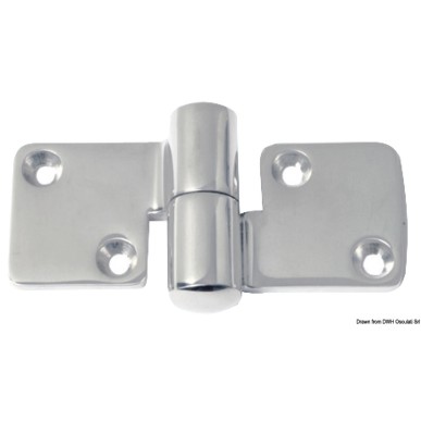 Charnière AISI316 poli miroir 100x50 mm gauche | EAN 8033137005503 Ref 38.512.01