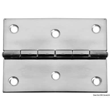 Charnière inox poli miroir 75x75 mm | EAN 8033137005442 Ref 38.467.85