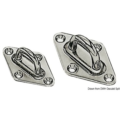 Pontet sur platine inox 37x59 mm | EAN 8033137130427 Ref 39.132.05