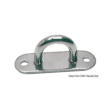 Pontet base plate inox poli 20x60 mm | EAN 8033137048746 Ref 39.003.00