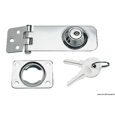 Fermeture charnière + clé 105x30 mm | EAN 8033137005947 Ref 38.978.01