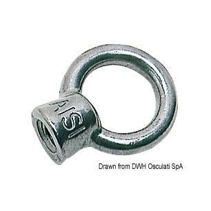 Ecrou œil femelle AISI316 50 mm | EAN 8033137130779 Ref 39.306.12