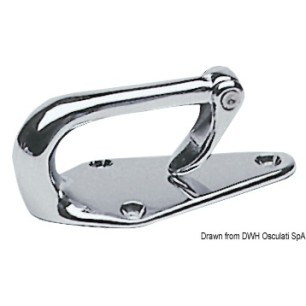 Taquet ski nautique laiton chromé 95x45x38 mm | EAN 8033137131363 Ref 40.111.01
