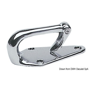 Taquet ski nautique laiton chromé 95x45x38 mm | EAN 8033137131363 Ref 40.111.01