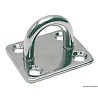 
Platine rectangulaire inox avec anneau 10 mm 
