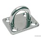 
Platine rectangulaire inox avec anneau 8 mm 
