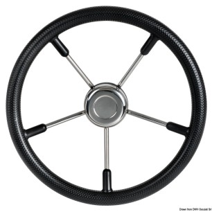Volant polyuréthane souple noir 320 mm  Ref 45.129.32