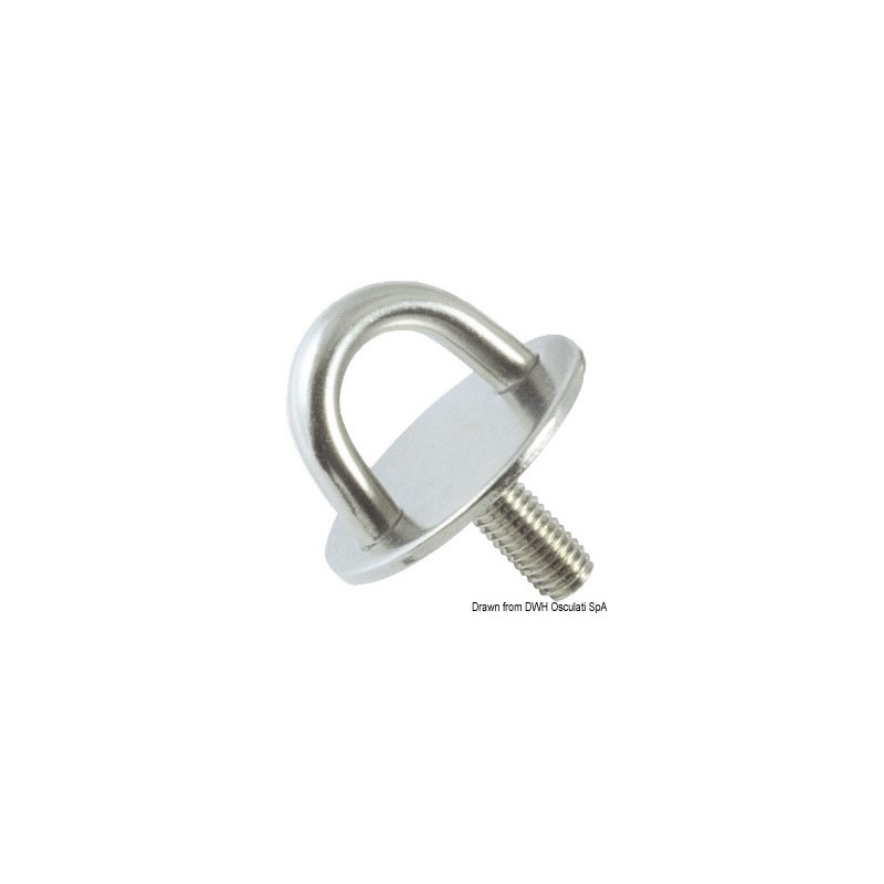 
Plaque avec vis sans tête inox poli 10 mm 
