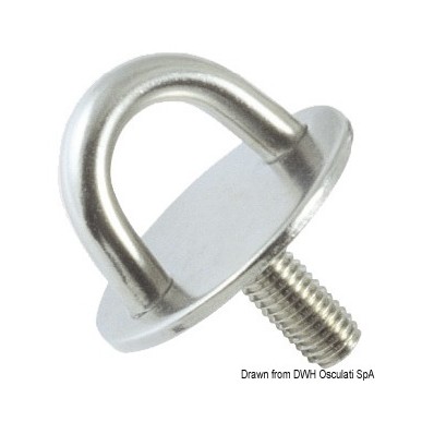 Plaque + vis sans tête inox poli 10 mm | EAN 8033137130908 Ref 39.325.03
