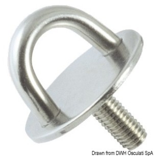 Plaque + vis sans tête inox poli 8 mm | EAN 8033137130892 Ref 39.325.02