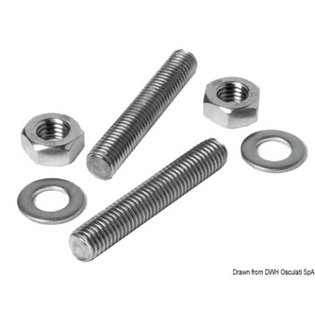 Kit vis sans tête inox taquet 20x120 mm | EAN 8033137038402 Ref 40.142.20