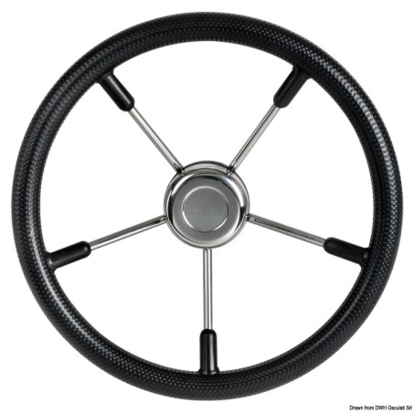 Volant polyuréthane souple noir 350 mm  Ref 45.129.35