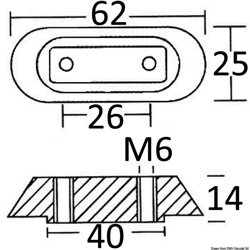 Anode plaque zinc 10/50 HP
Anode plaque zinc 10/50 HP