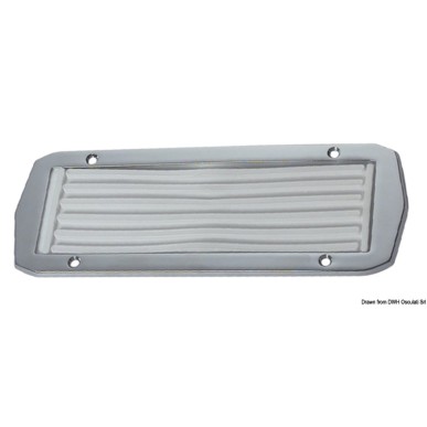 Marchepieds laiton chromé+caoutchouch 230x80 mm | EAN 8033137132933 Ref 40.520.01
