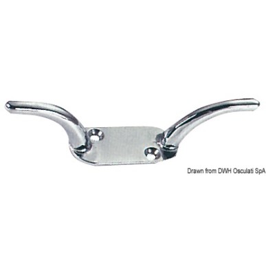 Taquet laiton chromé 80 mm | EAN 8033137132469 Ref 40.172.10