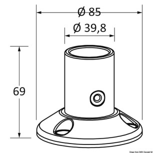 Base p. T-Top Ø 44 mm | EAN 8033137148828 Ref 48.180.12