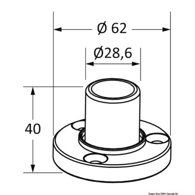Base p. T-Top Ø 32 mm | EAN 9337568001042 Ref 48.180.02