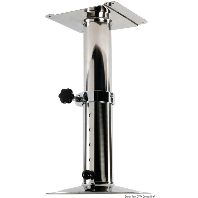 
Pied tournant télescopique inox 540/720 mm 
