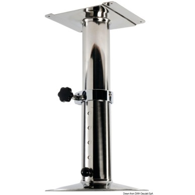 Pied tournant télescopique inox 540/720 mm | EAN 8033137009532 Ref 48.418.00