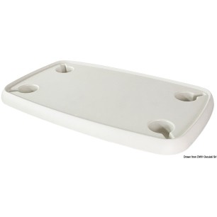 Table materiau composite rectang. blanc 760x460 mm | EAN 8033137215797 Ref 48.417.52