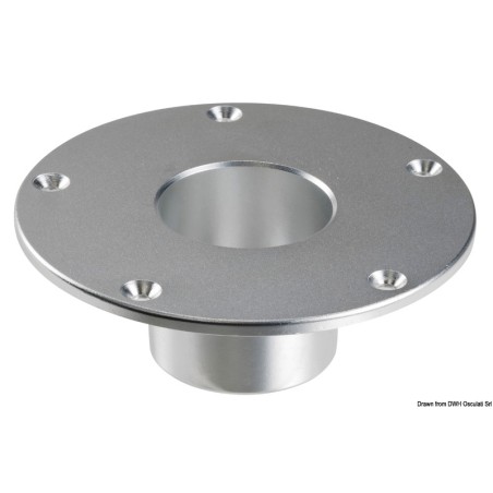 Base aluminium anodisé poli 48.418.21 | EAN 8033137044335 Ref 48.416.23