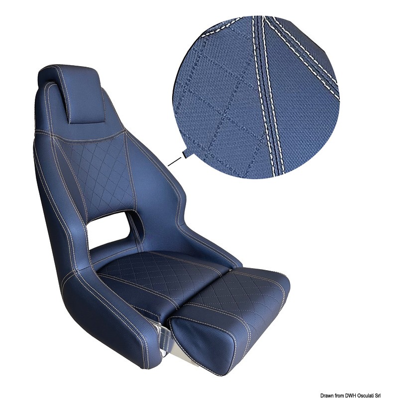 
Siège rembourré avec Flip up RM52 bleu foncé 
