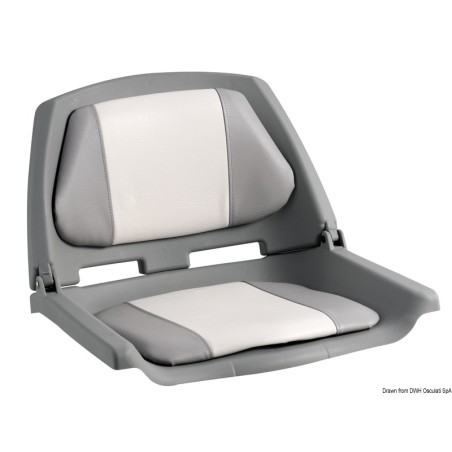 Siège polyéthylène gris + dossier rabattable | EAN 8033137149320 Ref 48.405.01