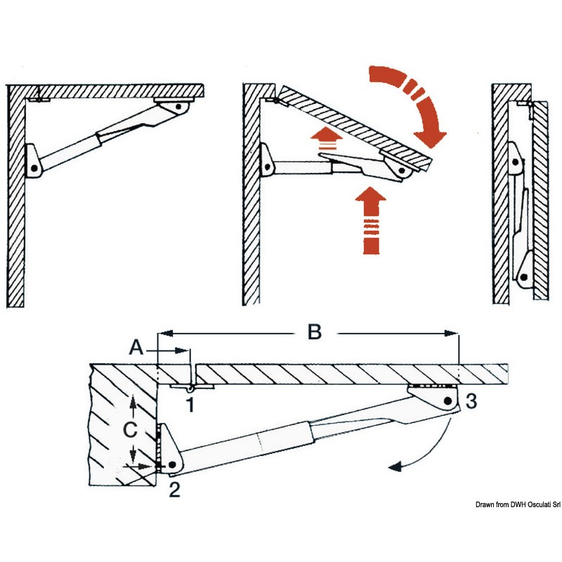 
Support table pliante Rakego 60 kg 23/35 mm 
