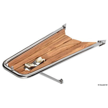 Delphinière AISI 316/teck davier bascule Ø 32 mm | EAN 8033137150562 Ref 48.471.08