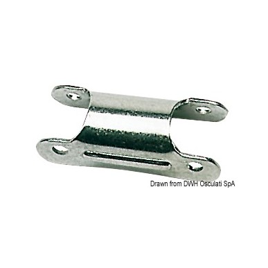 Charnière inox p. échelle tube Ø 22 mm | EAN 8033137150166 Ref 48.420.60